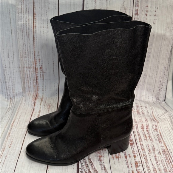 Nine West Black Leather Heeled Boots 8.5 NWT - Picture 6 of 16